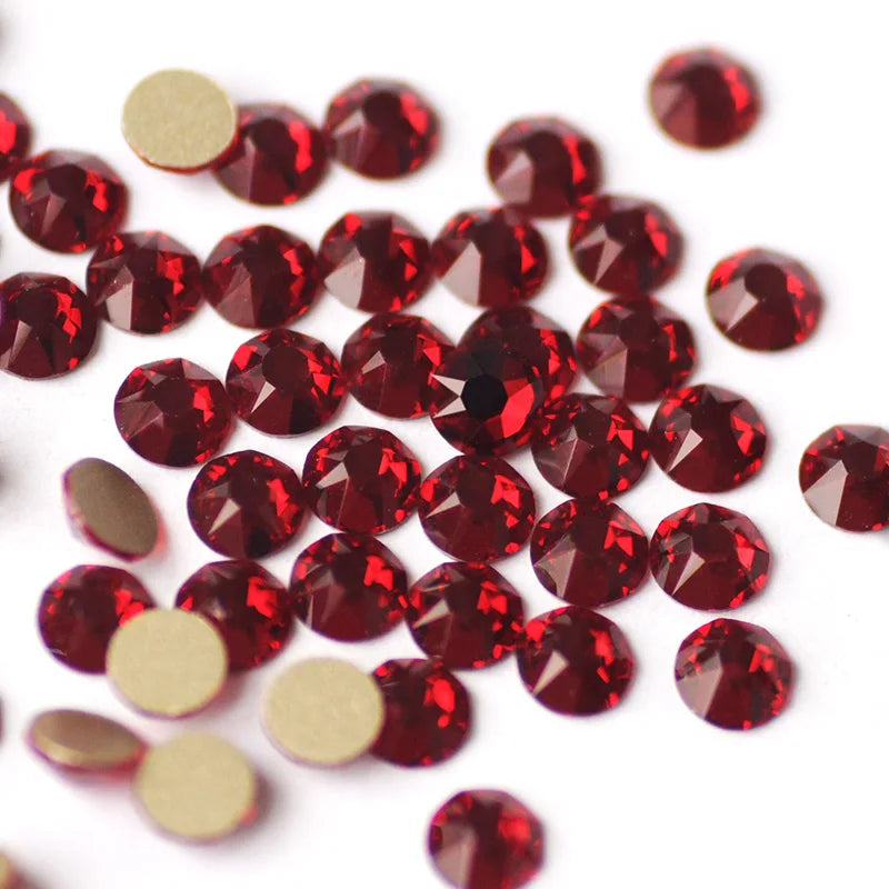 YANRUO 2088 Non Hotfix 8 Big 8 Small Flat Back Stick On Rhinestones Cold Fixation Glitter Strass Crystals For Nails Decoration