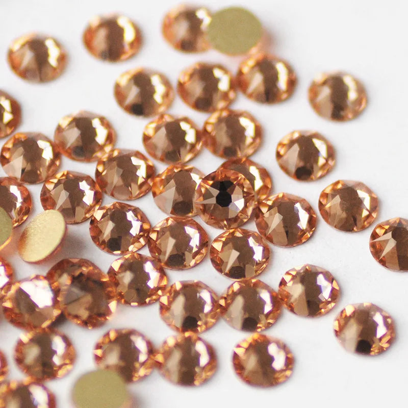 YANRUO 2088 Non Hotfix 8 Big 8 Small Flat Back Stick On Rhinestones Cold Fixation Glitter Strass Crystals For Nails Decoration