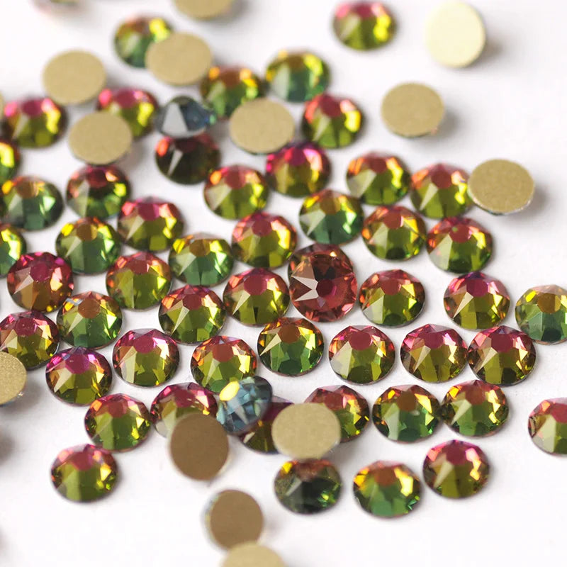 YANRUO 2088 Non Hotfix 8 Big 8 Small Flat Back Stick On Rhinestones Cold Fixation Glitter Strass Crystals For Nails Decoration