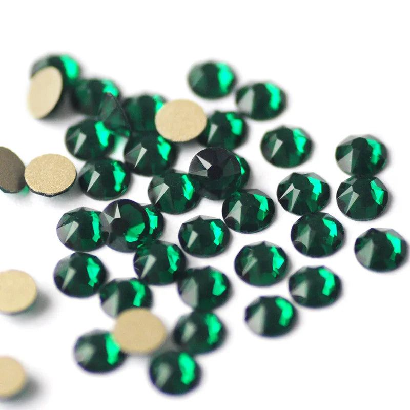 YANRUO 2088 Non Hotfix 8 Big 8 Small Flat Back Stick On Rhinestones Cold Fixation Glitter Strass Crystals For Nails Decoration