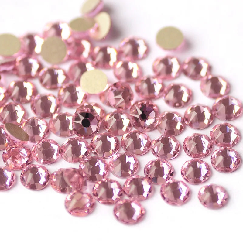 YANRUO 2088 Non Hotfix 8 Big 8 Small Flat Back Stick On Rhinestones Cold Fixation Glitter Strass Crystals For Nails Decoration