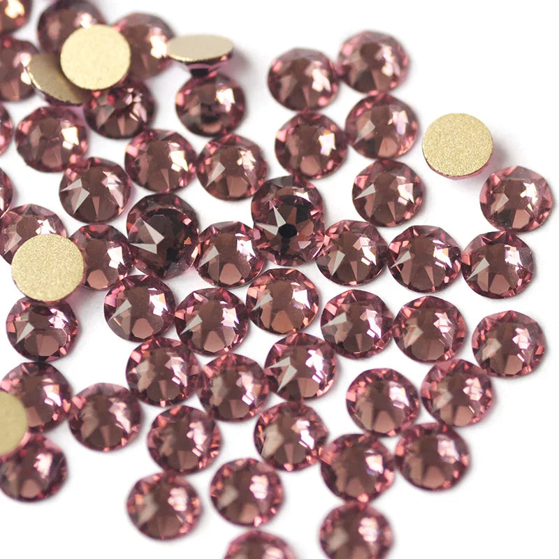 YANRUO 2088 Non Hotfix 8 Big 8 Small Flat Back Stick On Rhinestones Cold Fixation Glitter Strass Crystals For Nails Decoration