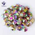 YANRUO 2088NoHF All Sizes AB Flat Back Non Hotfix Glitter Strass Stick On Nails Glass Crystal Rhinestones For Nail Art