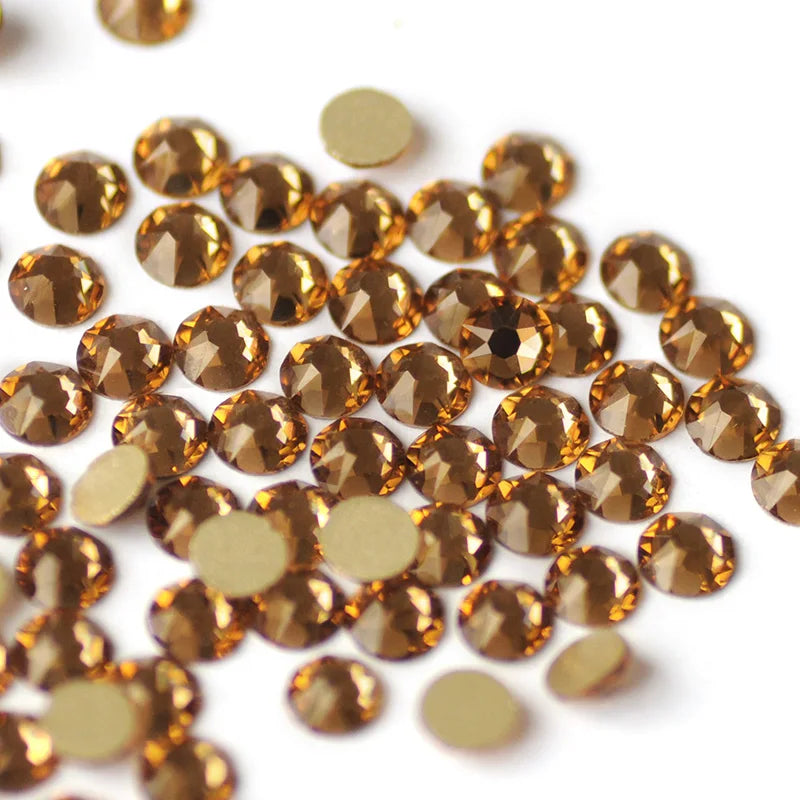 YANRUO 2088 Non Hotfix 8 Big 8 Small Flat Back Stick On Rhinestones Cold Fixation Glitter Strass Crystals For Nails Decoration