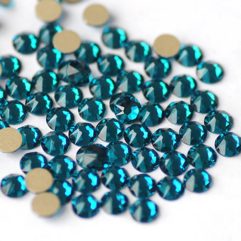 YANRUO 2088 Non Hotfix 8 Big 8 Small Flat Back Stick On Rhinestones Cold Fixation Glitter Strass Crystals For Nails Decoration