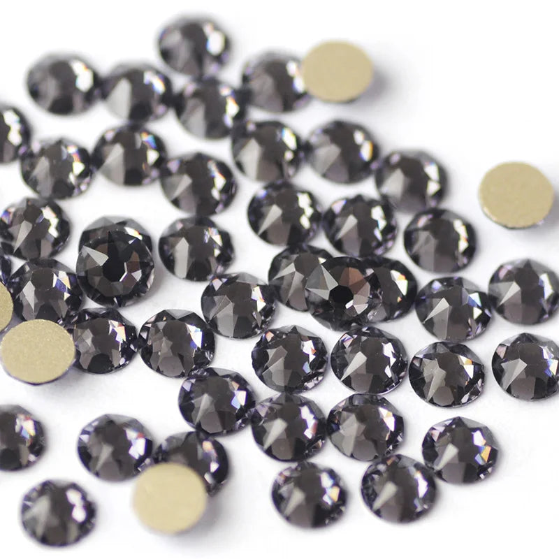 YANRUO 2088 Non Hotfix 8 Big 8 Small Flat Back Stick On Rhinestones Cold Fixation Glitter Strass Crystals For Nails Decoration