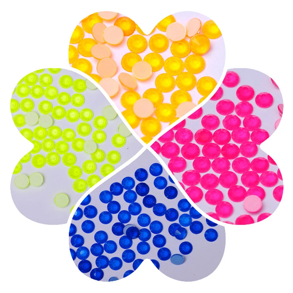 Neon Fluorescent Flatback Acrylic Rhinestones – Glue-On for Costumes