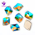Cosmic Sew-On Glass Crystal Rhinestones – Geometric Flatback Stones for Costumes