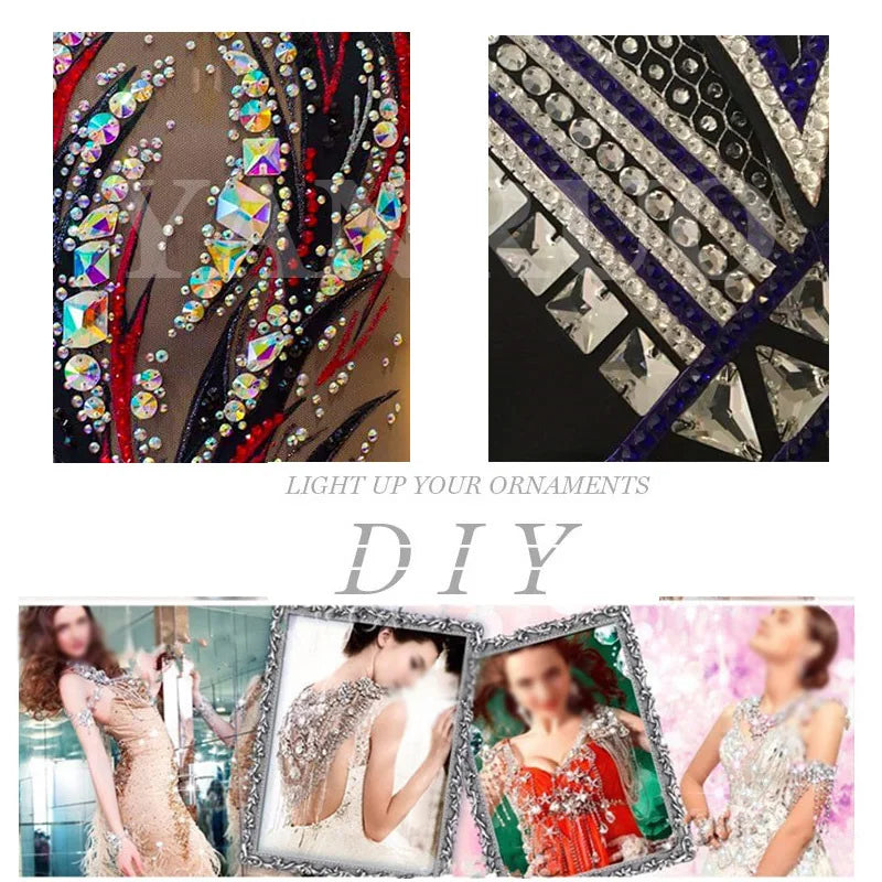 Cosmic Sew-On Glass Crystal Rhinestones – Geometric Flatback Stones for Costumes