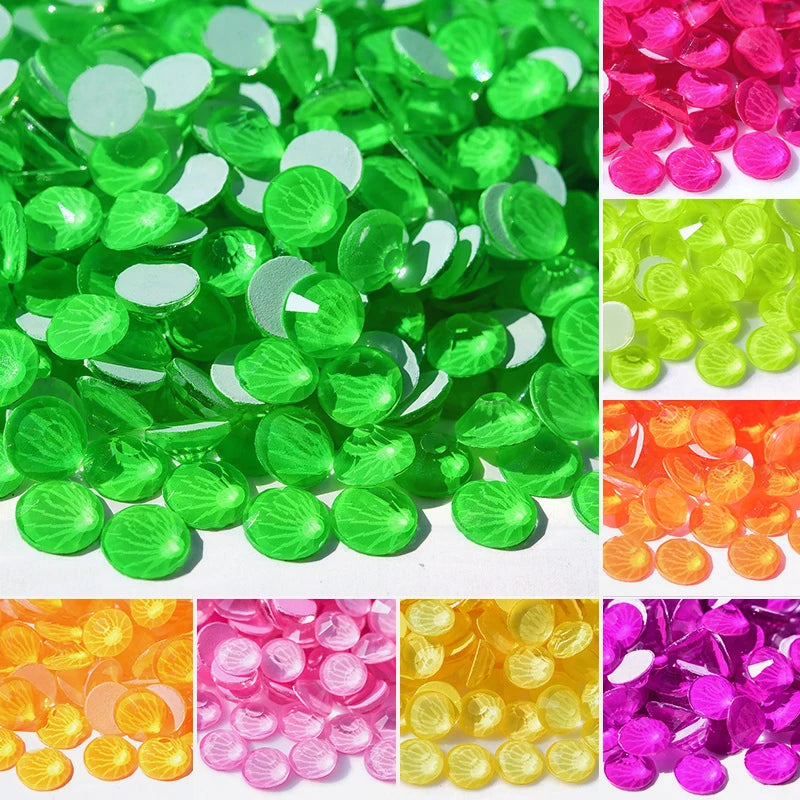 Neon Fluorescent Flatback Acrylic Rhinestones – Glue-On for Costumes